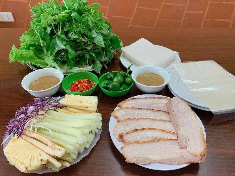 Hình ảnh Bánh tráng cuốn thịt heo