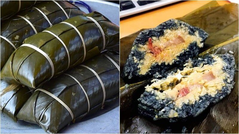 Hình ảnh bánh chưng đen Mường Lò