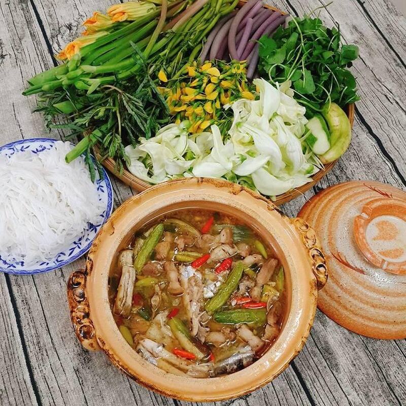 Hình ảnh bông súng mắm kho