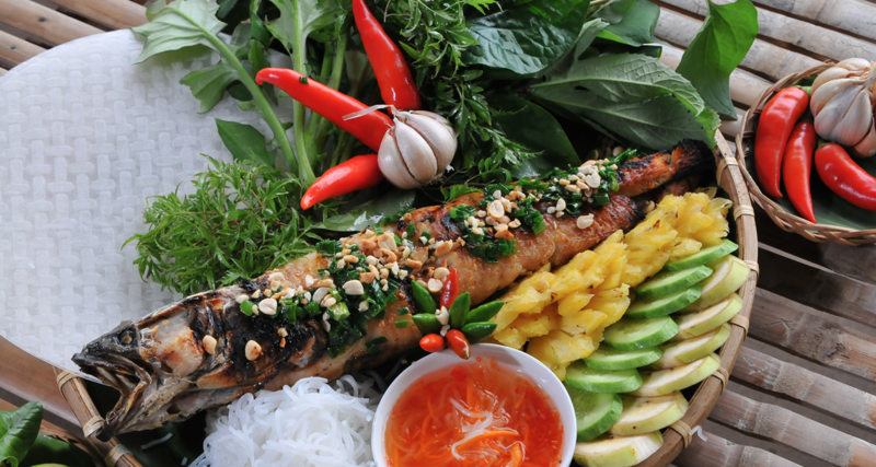 Hình ảnh cá lóc nướng trui