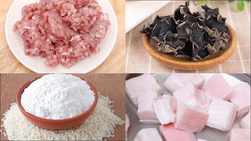 Hình ảnh nguyên liệu bánh bèo Hải Phòng