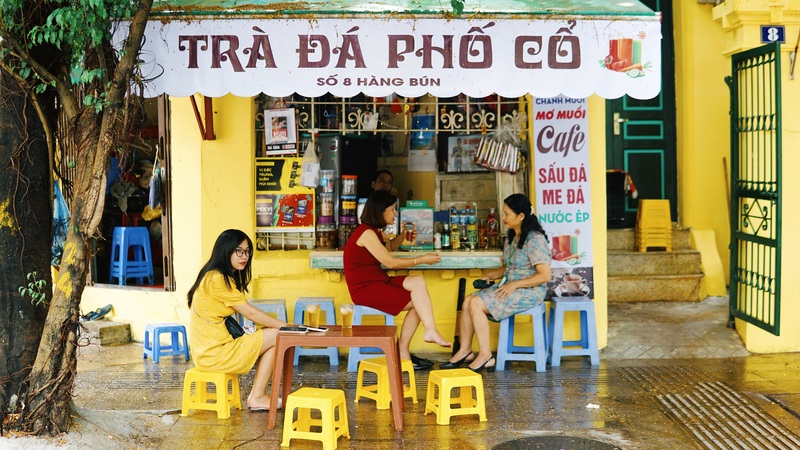 Hình ảnh quán nước vỉa hè Hà Nội 