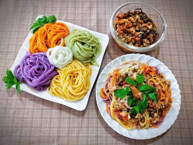Mỳ ý ngũ cốc với rau củ