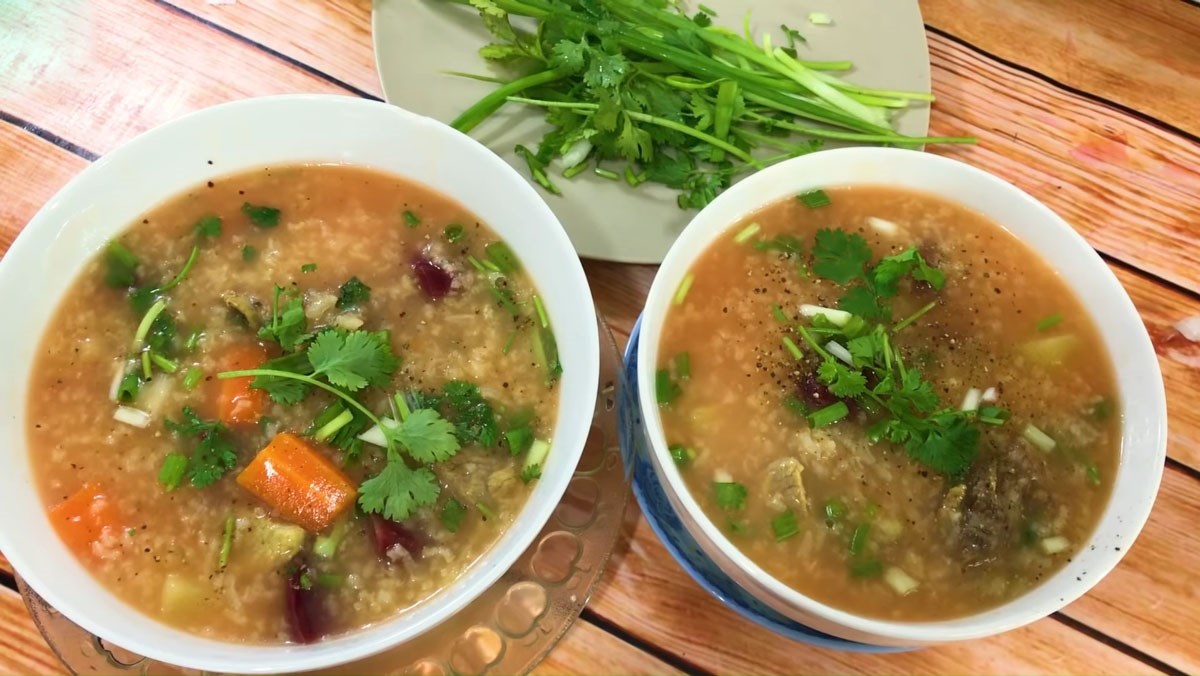 Hình ảnh món cháo rau củ