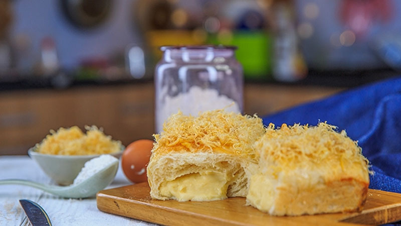 Hình ảnh bánh mì chà bông phô mai