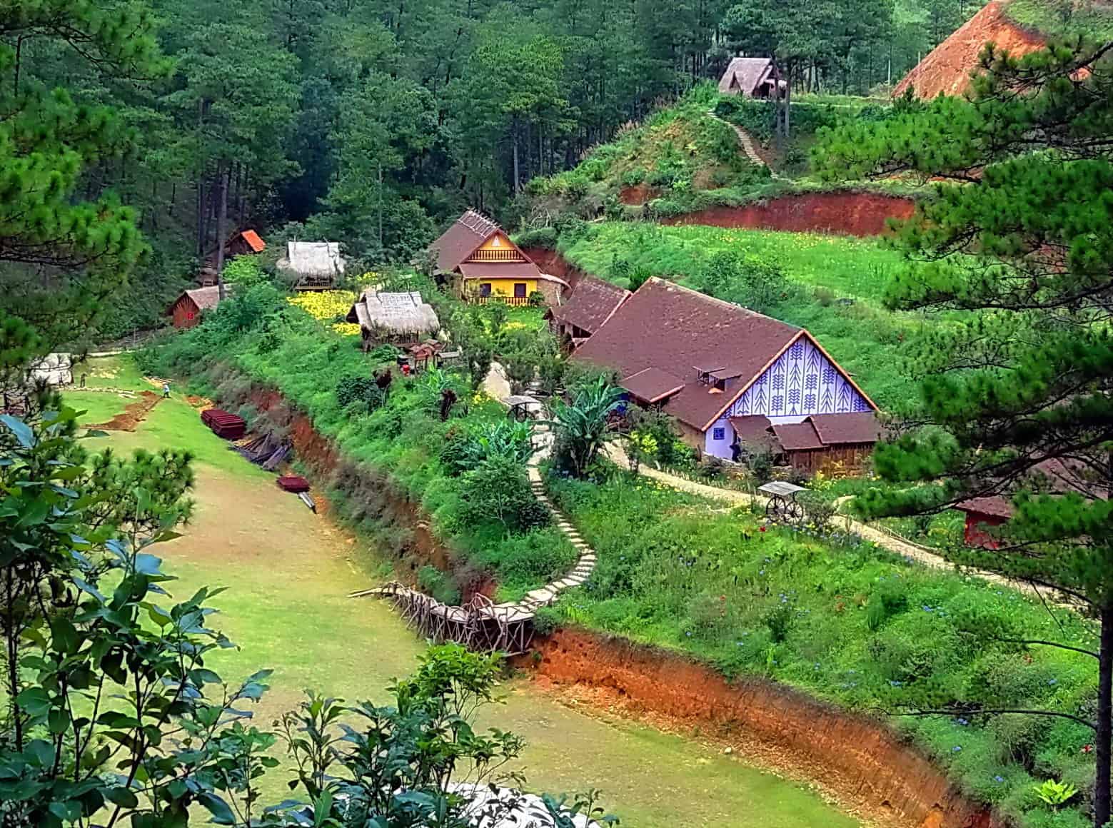 Hình ảnh làng cù lần Đà Lạt