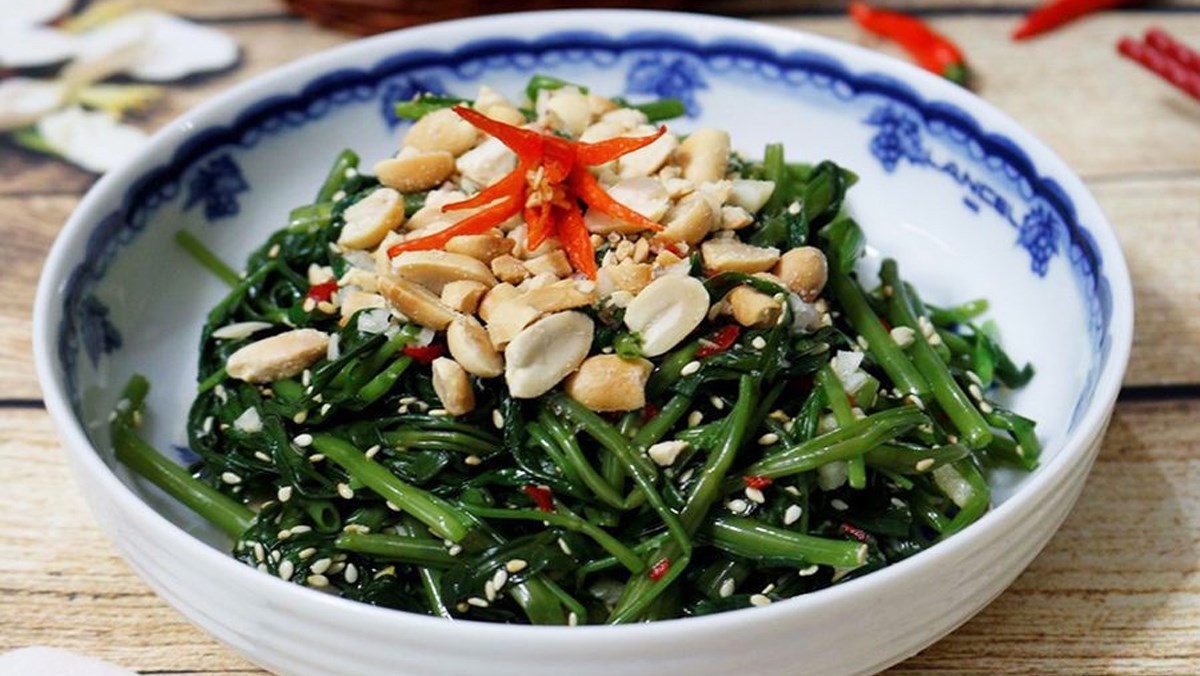 Hình ảnh món nộm rau muống