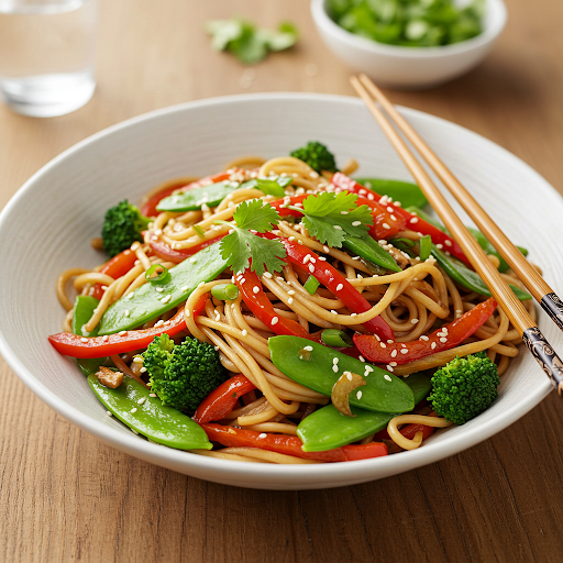 Mì xào chay kiểu phương Tây