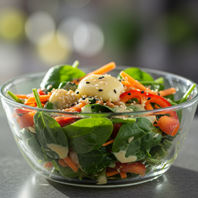 Salad trộn sốt bơ mè rang