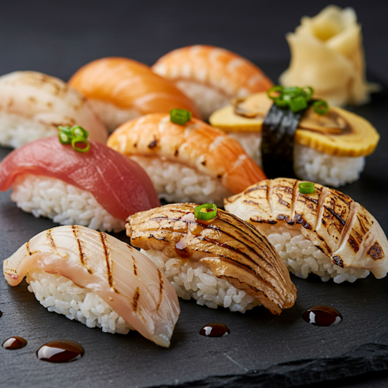 Sushi hải sản nướng