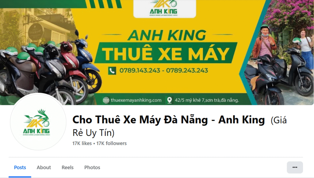 thuê xe máy uy tín Đà Nẵng-Anh King