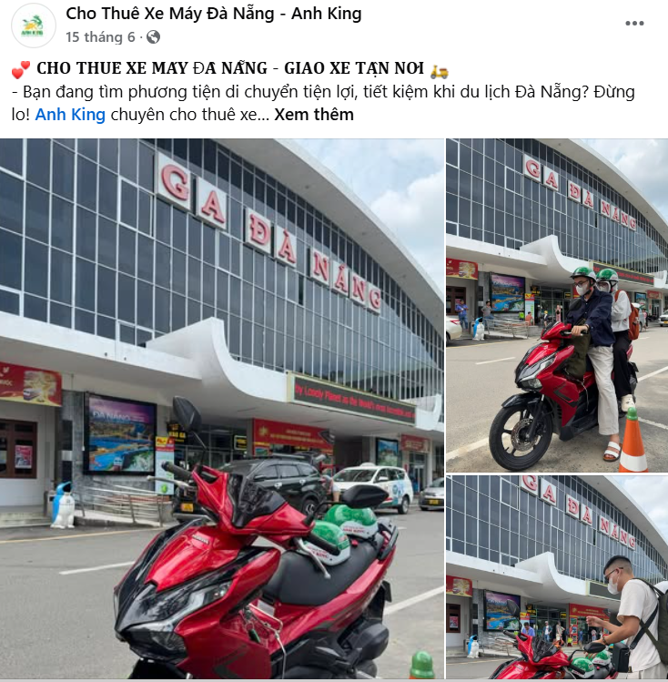 thuê xe máy uy tín Đà Nẵng- anh King