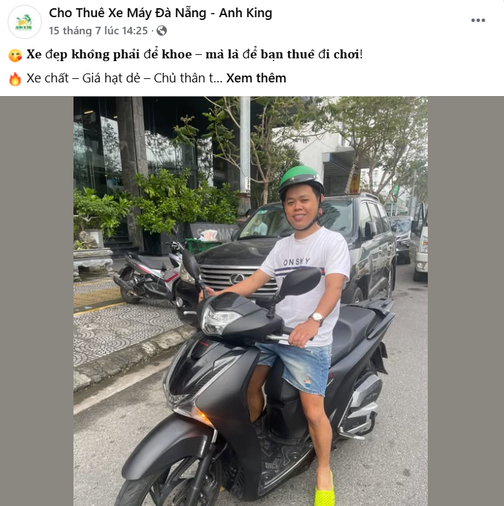 thuê xe máy uy tín Đà Nẵng- anh King