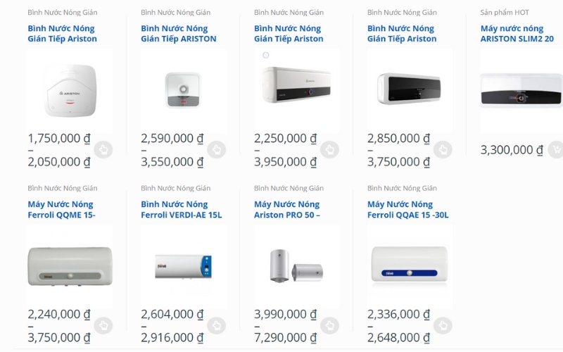 Bình Nước Nóng Ariston Gián Tiếp