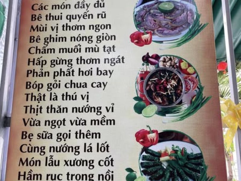 tại 7 Nga với menu đầy đủ các món ngon từ bê non